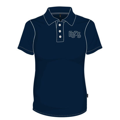 Image de Polo (100% polyester) avec boutons (Marine)