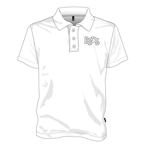 Image sur Polo avec boutons  (Blanc)