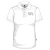 Image sur Polo (100% polyester) avec boutons (Blanc)