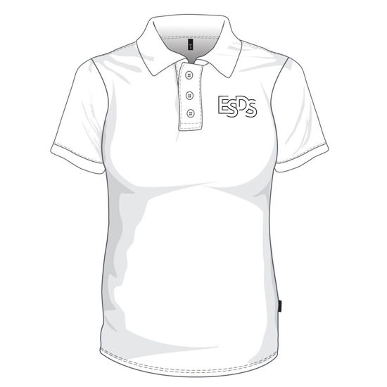 Image sur Polo avec boutons (Blanc)