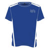 Image sur T-shirt col rond deux tons - Education physique (Bleu royal et blanc)